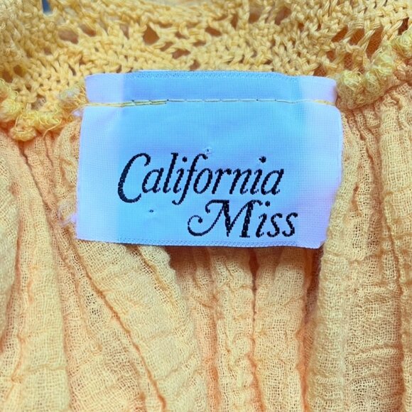 Vintage California Miss yellow cotton babydoll dress. - Picture 7 of 7